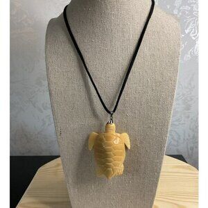 Tortoise Hand Carved Turtle Necklace Pendant